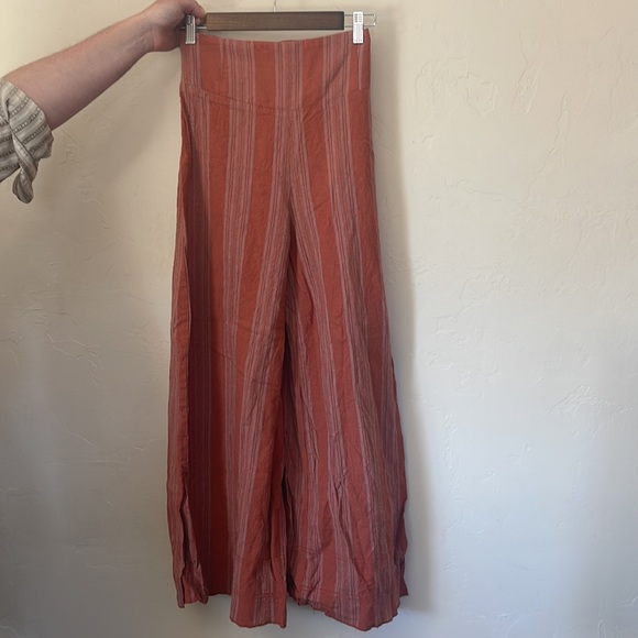 Free People Kats Striped Wide Leg Linen Pant - Picture 4 of 5